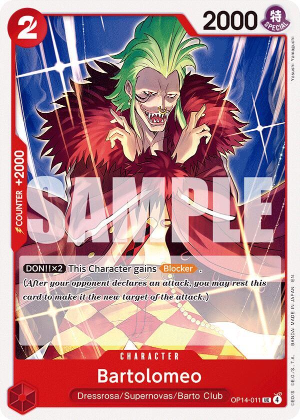 Bartolomeo - The Azure Sea's Seven - One Piece Card Game