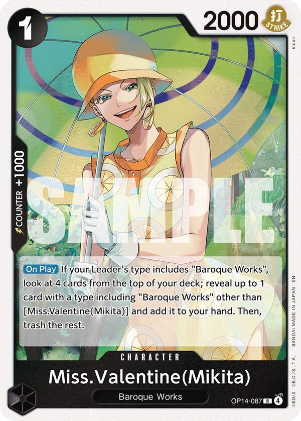 Miss.Valentine(Mikita) - The Azure Sea's Seven - One Piece Card