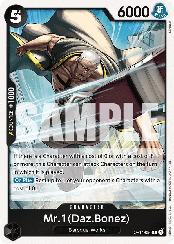 Mr.1(Daz.Bonez) - The Azure Sea's Seven - One Piece Card Game