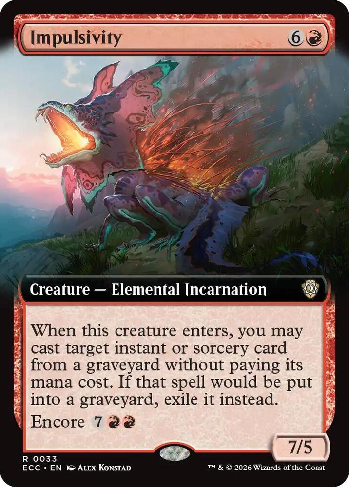 Impulsivity (Extended Art) - Commander: Lorwyn Eclipsed - Magic