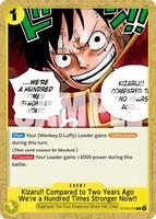 PSA10 ルフィ100 TIMES STRONGER NOW ST29-016 Kizaru!! Compared to Two Years Ago We're a Hundred Times Stronger