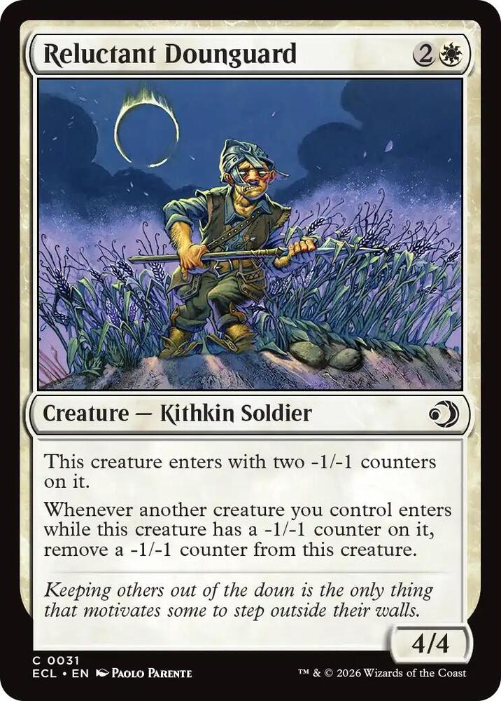 Reluctant Dounguard - Lorwyn Eclipsed - Magic: The Gathering
