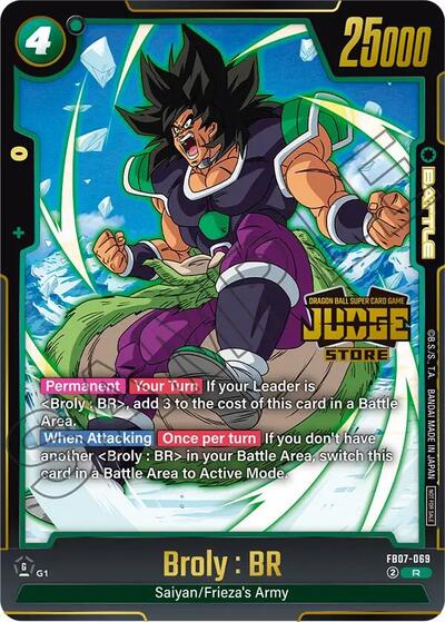 Broly : BR (Judge Pack (Store Judge) 05) Tournament and Championship Promos Rare Dragon Ball card — value and price