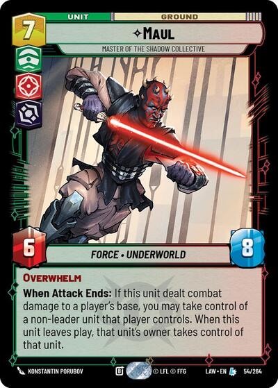 Maul - Master of the Shadow Collective card