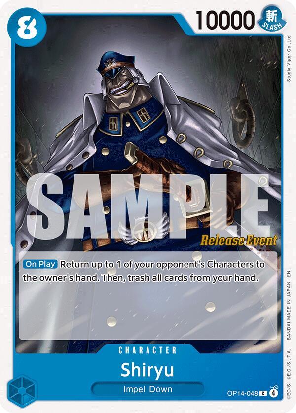 Shiryu - The Azure Sea's Seven Release Event Cards - One Piece