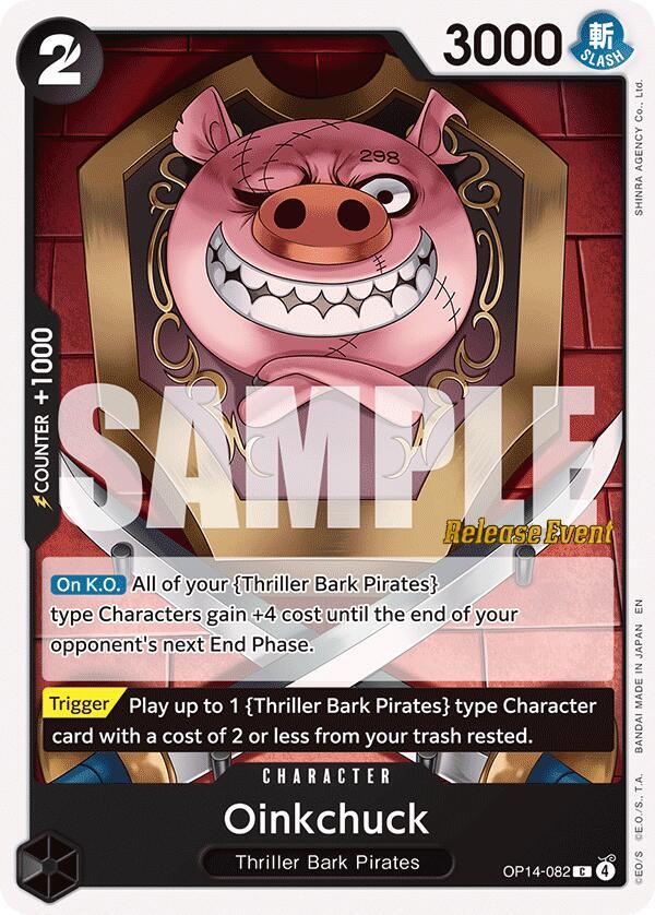 Oinkchuck - The Azure Sea's Seven Release Event Cards - One Piece