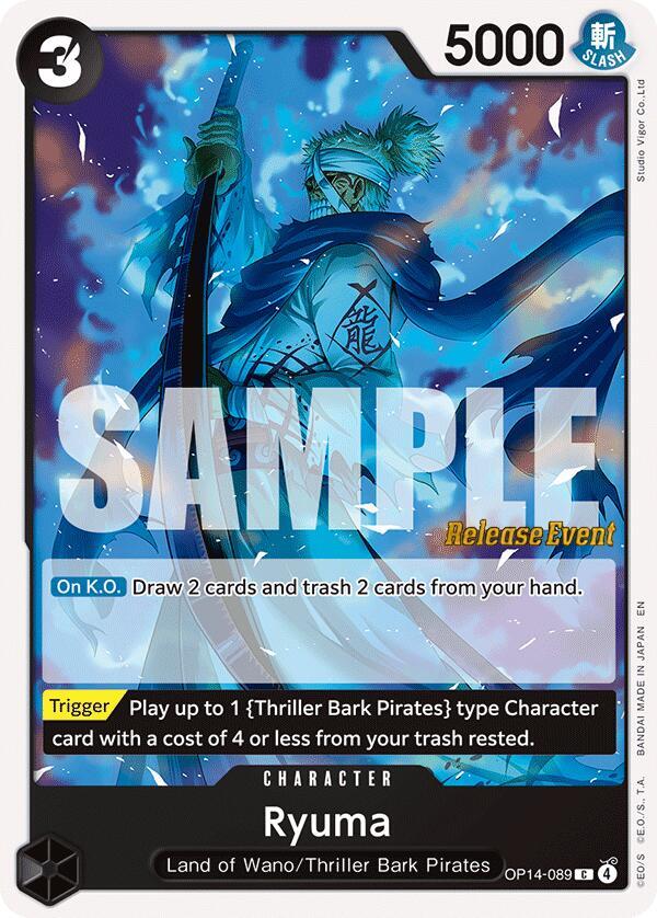 Ryuma - The Azure Sea's Seven Release Event Cards - One Piece Card