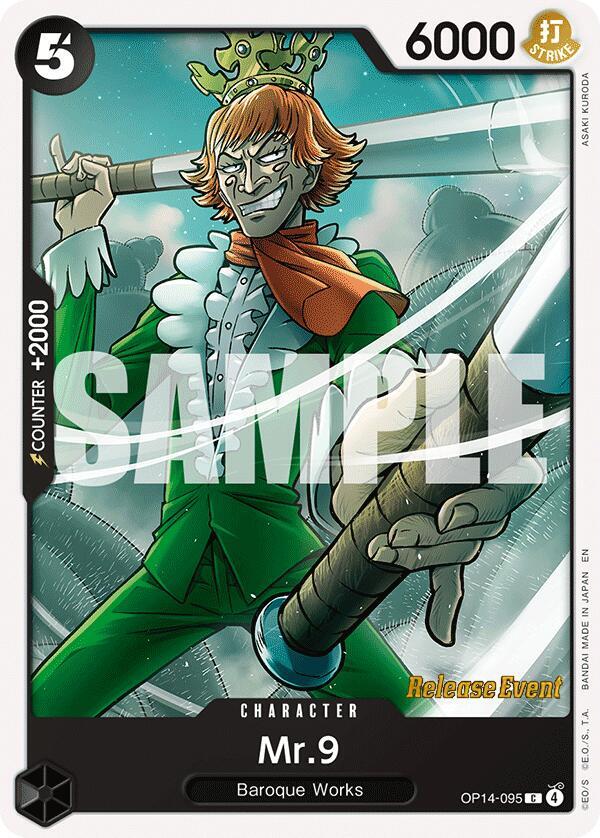 Mr.9 - The Azure Sea's Seven Release Event Cards - One Piece Card