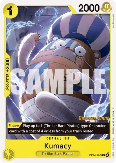 Kumacy The Azure Sea's Seven Release Event Cards C One Piece card — value and price