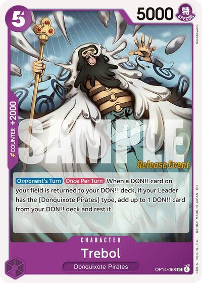 Trebol The Azure Sea's Seven Release Event Cards UC One Piece card — value and price