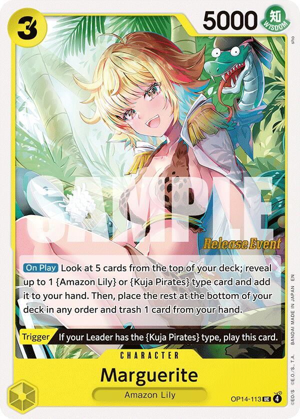 Marguerite - The Azure Sea's Seven Release Event Cards - One Piece