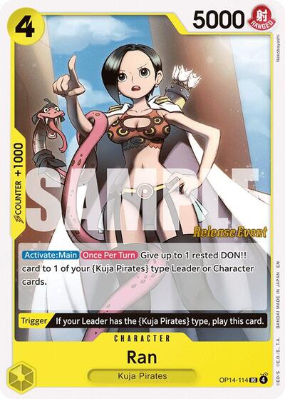 Ran The Azure Sea's Seven Release Event Cards UC One Piece card — value and price