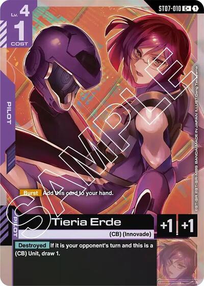 Tieria Erde (C+) Starter Deck 07: Celestial Drive C+ Gundam card — value and price