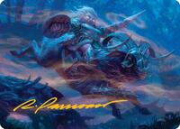 Bristlebane Outrider Art Card (Gold-Stamped Signature)