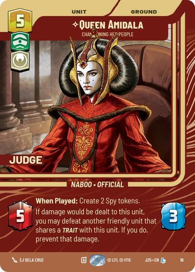 Queen Amidala - Championing Her People card
