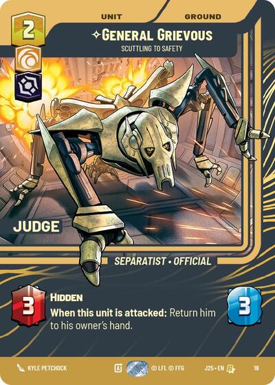 General Grievous - Scuttling to Safety card