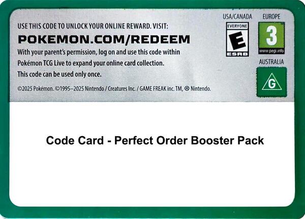 Code Card - Perfect Order Booster Pack