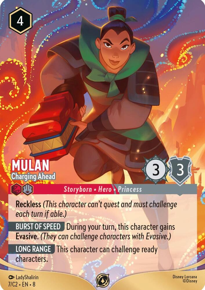 Mulan Charging Ahead ディズニーロルカナ　DLCプロモ Mulan - Charging Ahead - Disney Lorcana Promo Cards - Disney