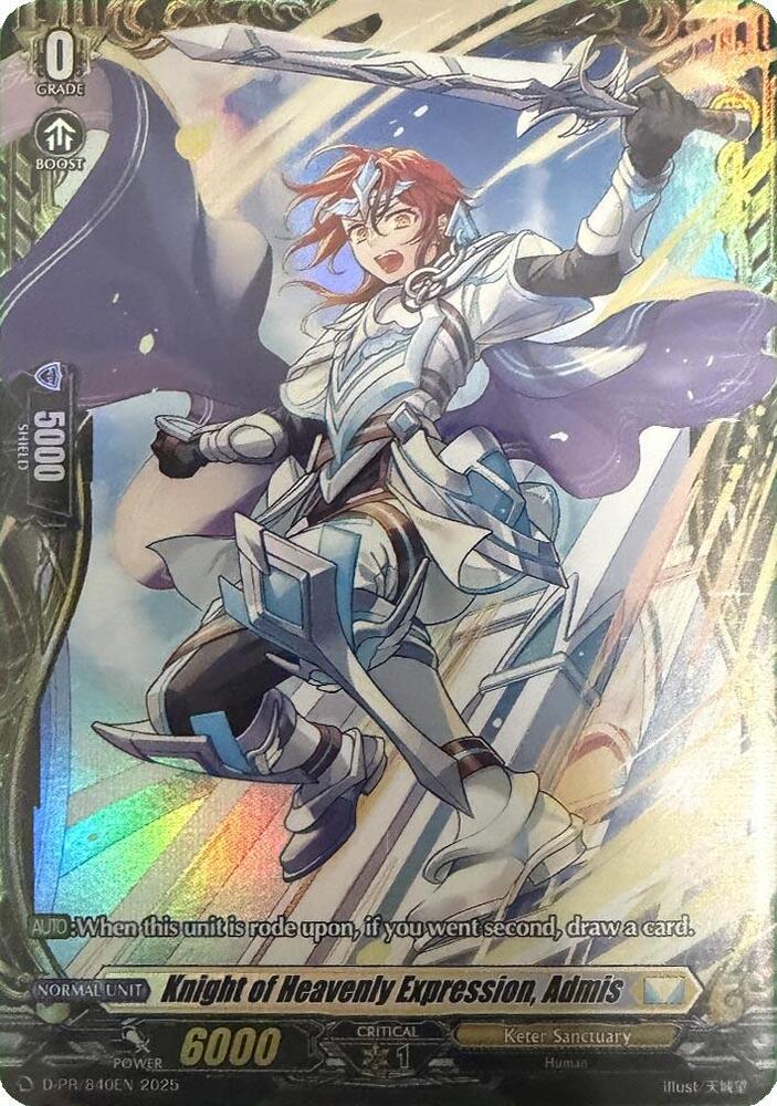 Knight of Heavenly Expression, Admis