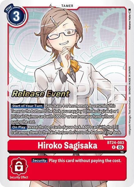 Hiroko Sagisaka - Time Stranger Release Event Cards - Digimon Card
