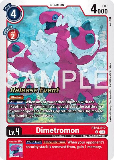 Dimetromon Time Stranger Release Event Cards card price