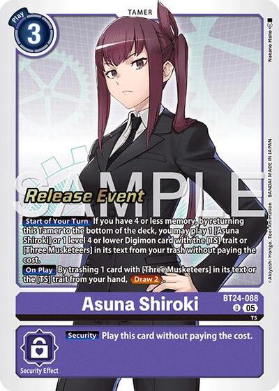 Asuna Shiroki Time Stranger Release Event Cards card price