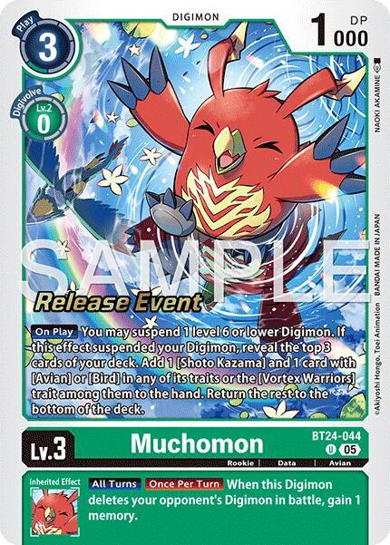 Muchomon - Time Stranger Release Event Cards - Digimon Card Game