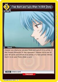 I Feel Warm and Fuzzy When I'm With Shinji (UE15BT/EVA-1-021) card