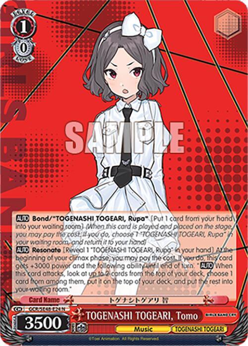 TOGENASHI TOGEARI, Tomo - Girls Band Cry Premium Booster - Weiss