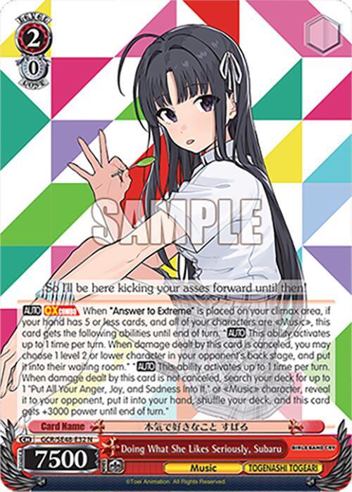 Doing What She Likes Seriously, Subaru - Girls Band Cry Premium