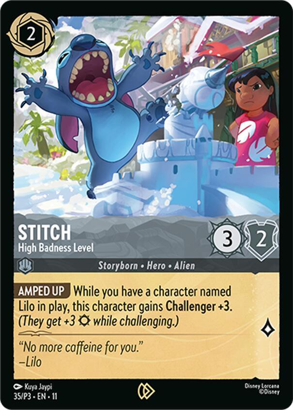 Stitch - High Badness Level - Disney Lorcana Promo Cards - Disney