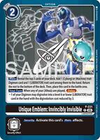 デジモンカード　dawn of liberator　ベムモン　エンブレム　希少 Unique Emblem: Invincibly Invisible (Dawn of Liberator Box Topper
