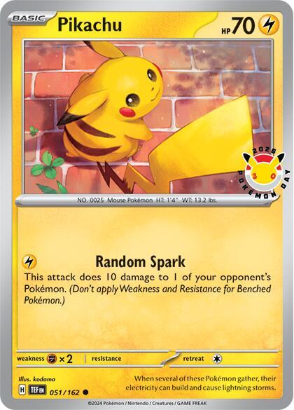 Pikachu (Pokemon Day 2026) 051/162 from Miscellaneous Cards & Products