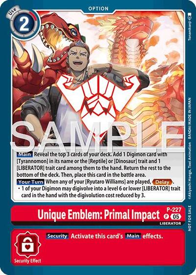 Unique Emblem Primal Impact Dawn of Liberator Box Topper