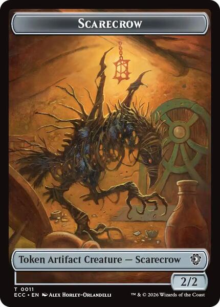 Scarecrow // Treasure Double-Sided Token - Commander: Lorwyn