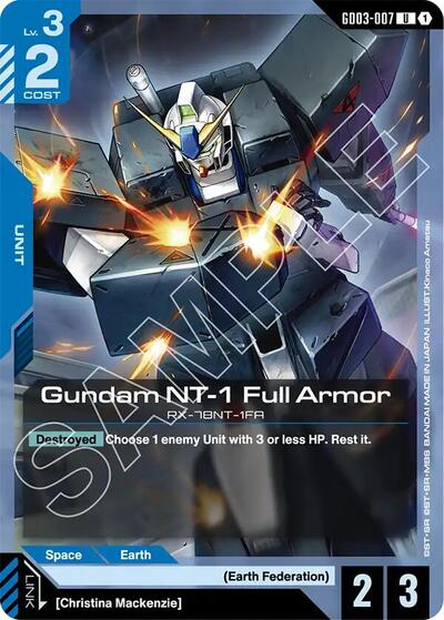 Gundam NT-1 Full Armor Steel Requiem Uncommon Gundam card — value and price