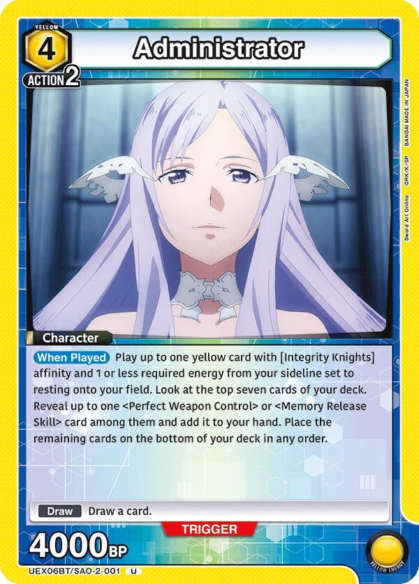 Administrator - UEX06BT: Sword Art Online Vol.2 - Union Arena