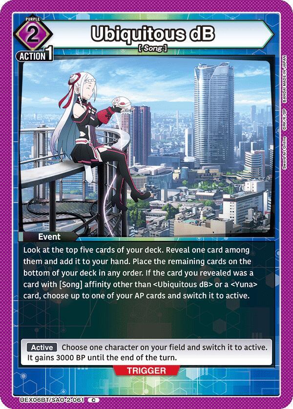 Ubiquitous dB - UEX06BT: Sword Art Online Vol.2 - Union Arena