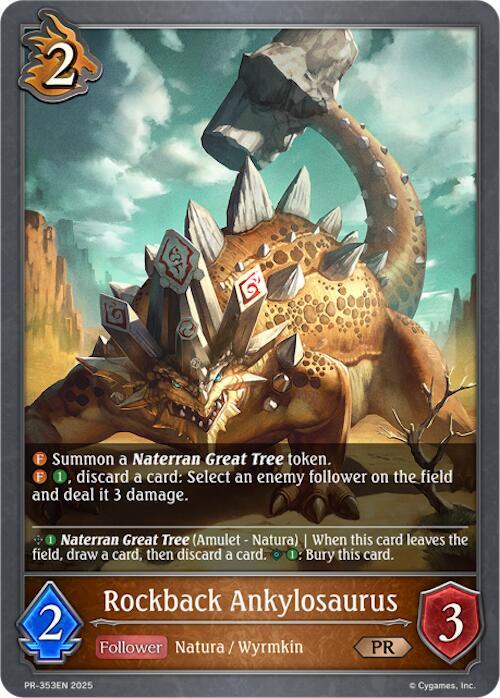 Rockback Ankylosaurus - Shadowverse: Evolve Promo Cards