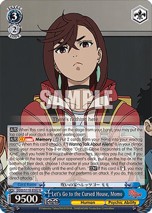 Let's Go to the Cursed House, Momo - DANDADAN - Weiss Schwarz
