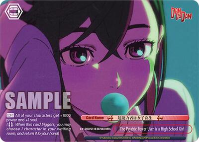 The Psychic Power User is a High School Girl (RRR+) card