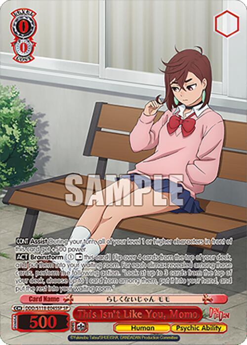 This Isn't Like You, Momo (SP) - DANDADAN - Weiss Schwarz