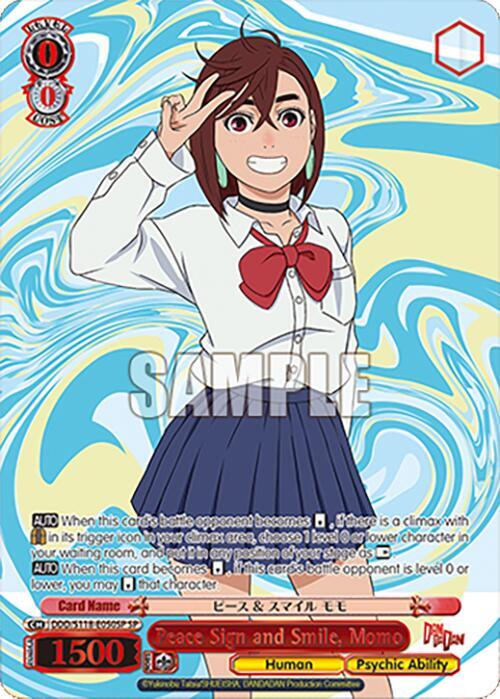 Peace Sign and Smile, Momo (SP) - DANDADAN - Weiss Schwarz