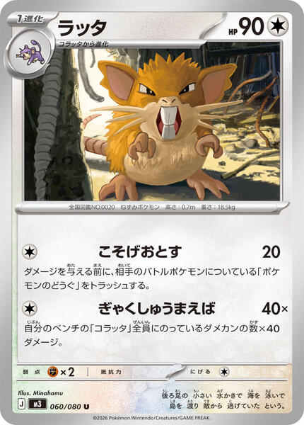 Raticate (Japanese) #060/80
