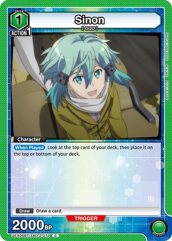 Sinon (072) (Box Topper Foil) - UEX06BT: Sword Art Online Vol.2