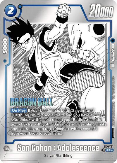 Son Gohan : Adolescence - FP-058 (Tournament Pack MANGA ver. SPECIAL) Tournament and Championship Promos Promo Dragon Ball card — value and price