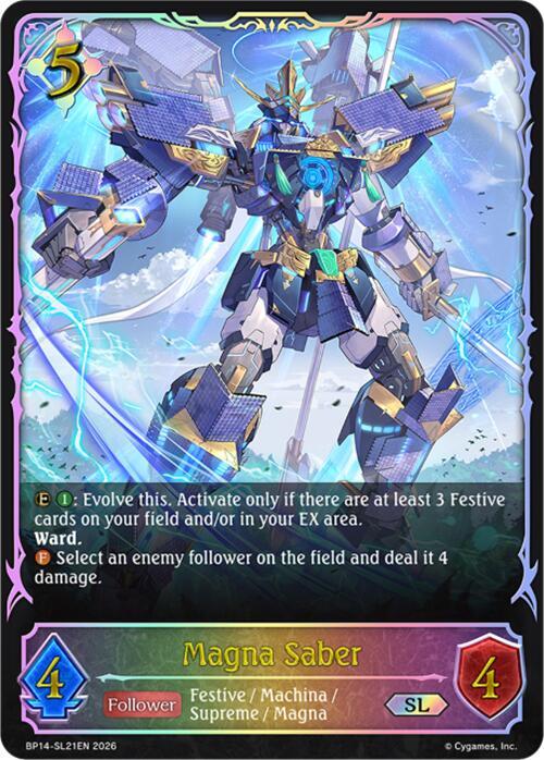 Magna Saber (SL) - BP14: Banquet of Dreams - Shadowverse: Evolve