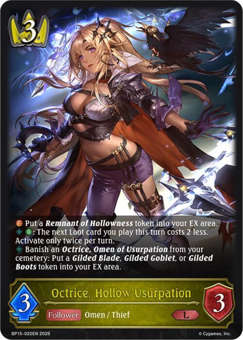 Octrice, Hollow Usurpation - BP15: Trial of the Omens