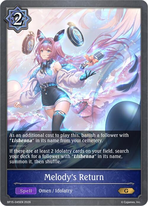 Melody's Return - BP15: Trial of the Omens - Shadowverse: Evolve