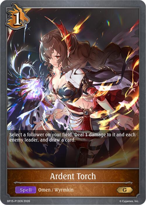 Ardent Torch - P13 (Foil) - BP15: Trial of the Omens - Shadowverse